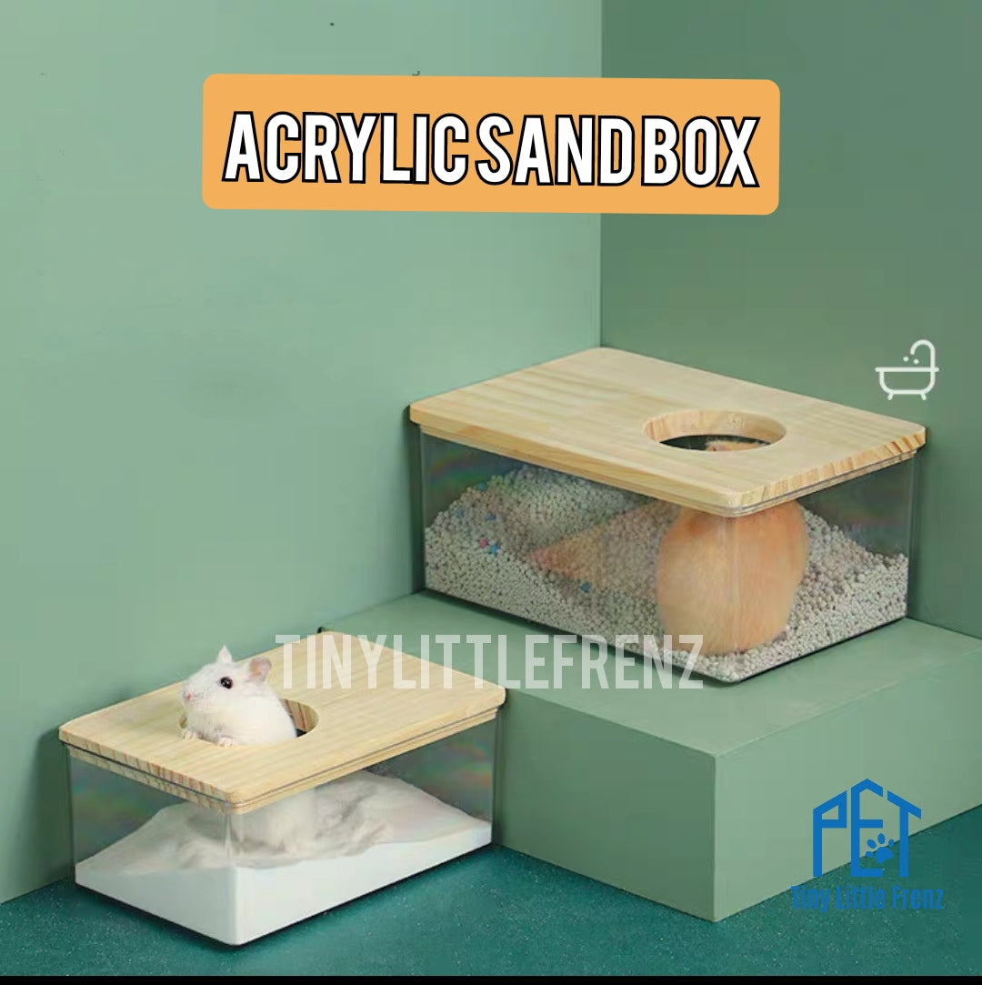 Hamster Acrylic Sand Box Bath Toilet