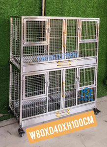 304 Stainless Steel 2 Tier Cage 80cm (Side By Side)