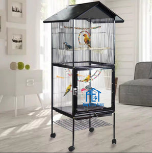 Heavy Duty Steel Parrot Cage 53cm Roof T22-095