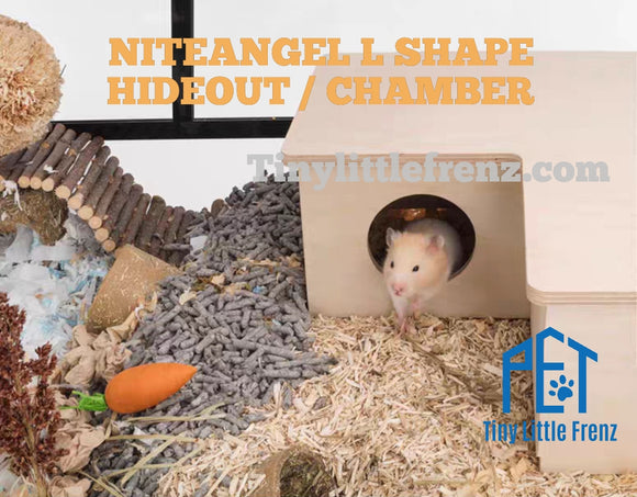 Niteangel L Shape Hideout / Chamber for Syrian & Dwarf Hamster