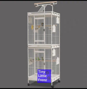 Heavy Duty Steel Parrot Cage 60cm 2 Tiers