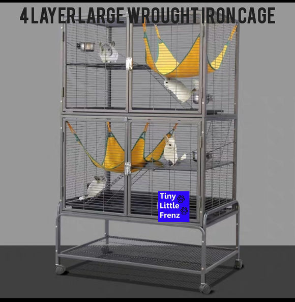 Wrought Iron Chinchilla Cage 97cm 2 Tiers