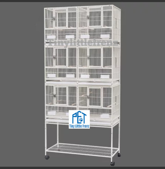 Heavy Duty Steel Parrot Cage (3 Tiers Cages Side by Side) T22-066