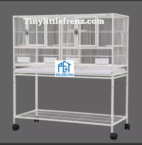 Heavy Duty Steel Parrot Cage 95cm (1 Tier Side by Side) T22-068