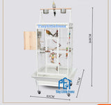 HEAVY DUTY PARROT CAGE 60CM w/ PLAYTOP T22-086